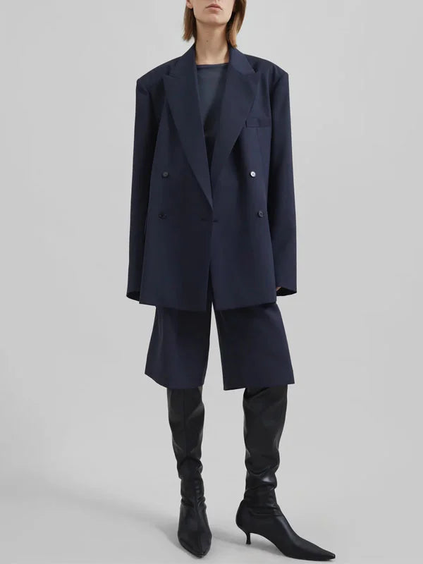 Ivano Milano™ | Blazer Doppiopetto Blu Navy