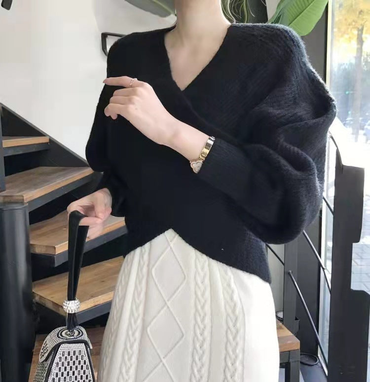 Lyse Paris - Pull en tricot croisé chic
