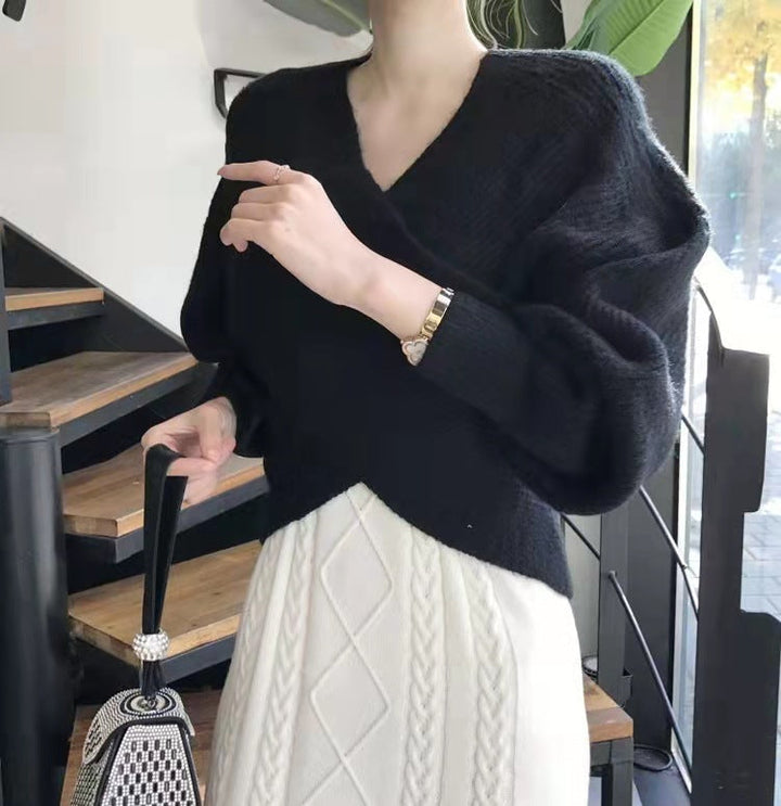Lyse Paris - Pull en tricot croisé chic