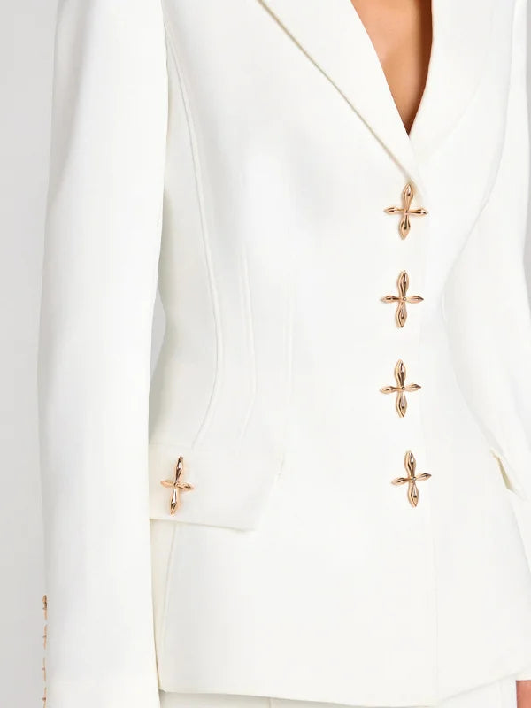 Lyse Paris - Blazer bianco a un bottone