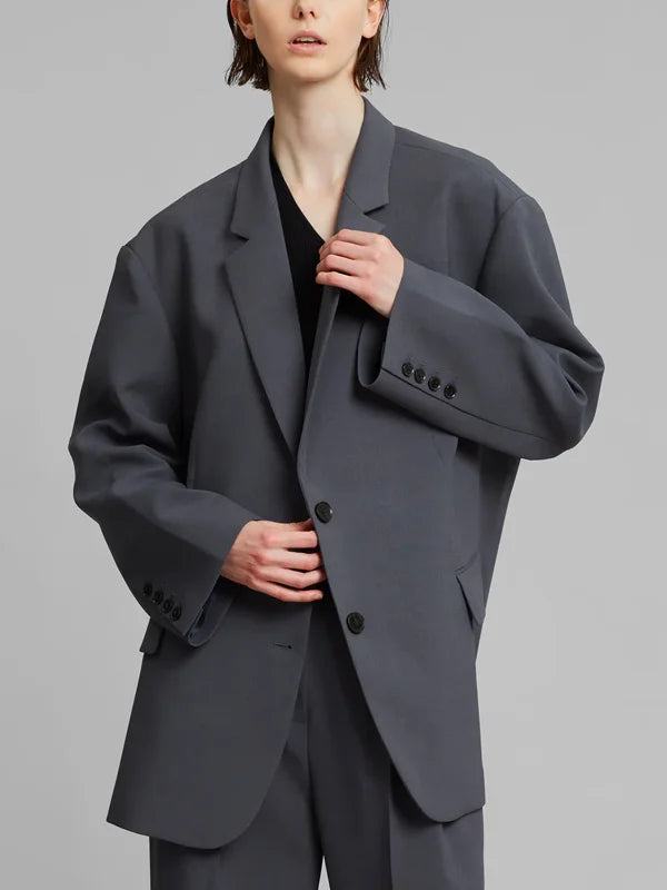 Ivano Milano™ | Blazer Grigio Oversize