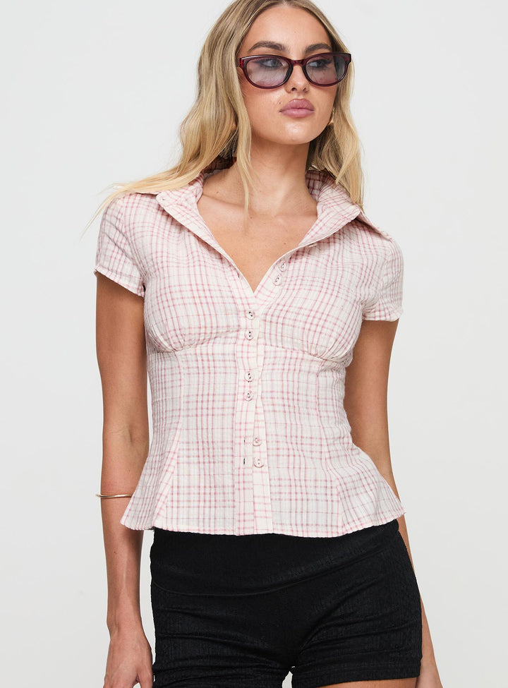 Lyse Paris – Top à Carreaux Roses