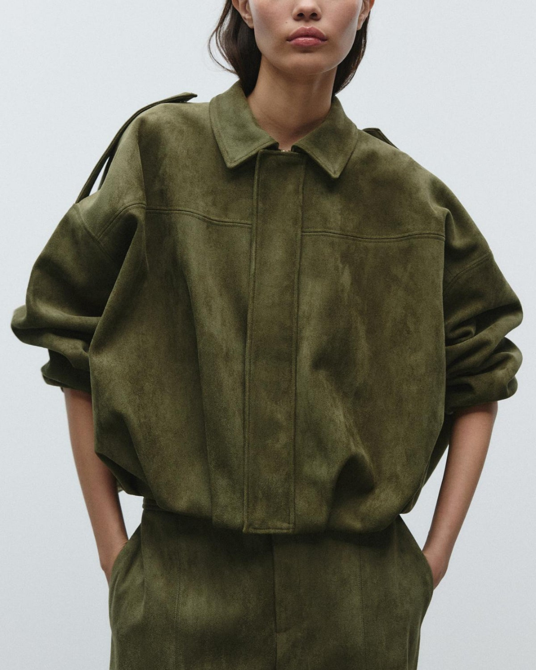 Lyse Paris – Veste Oversize en Suède pour Femmes – Chaude et Élégante