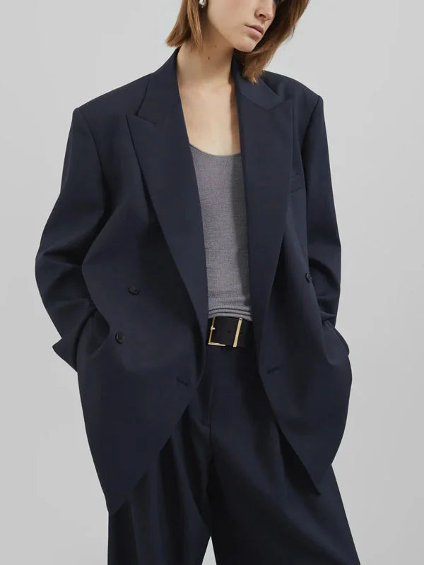 Ivano Milano™ | Blazer Doppiopetto Blu Navy
