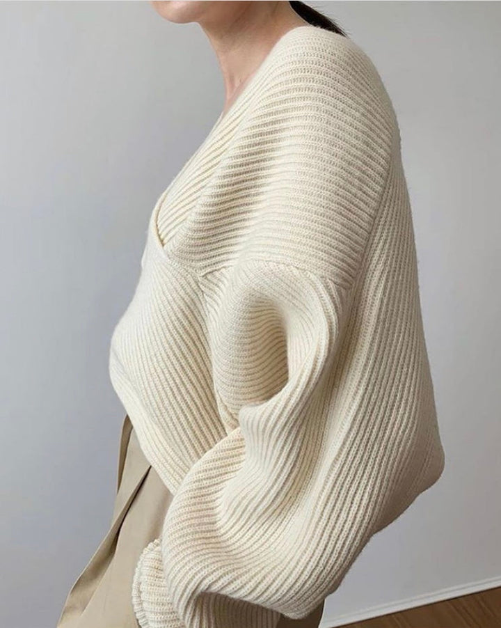Lyse Paris - Pull en tricot croisé chic