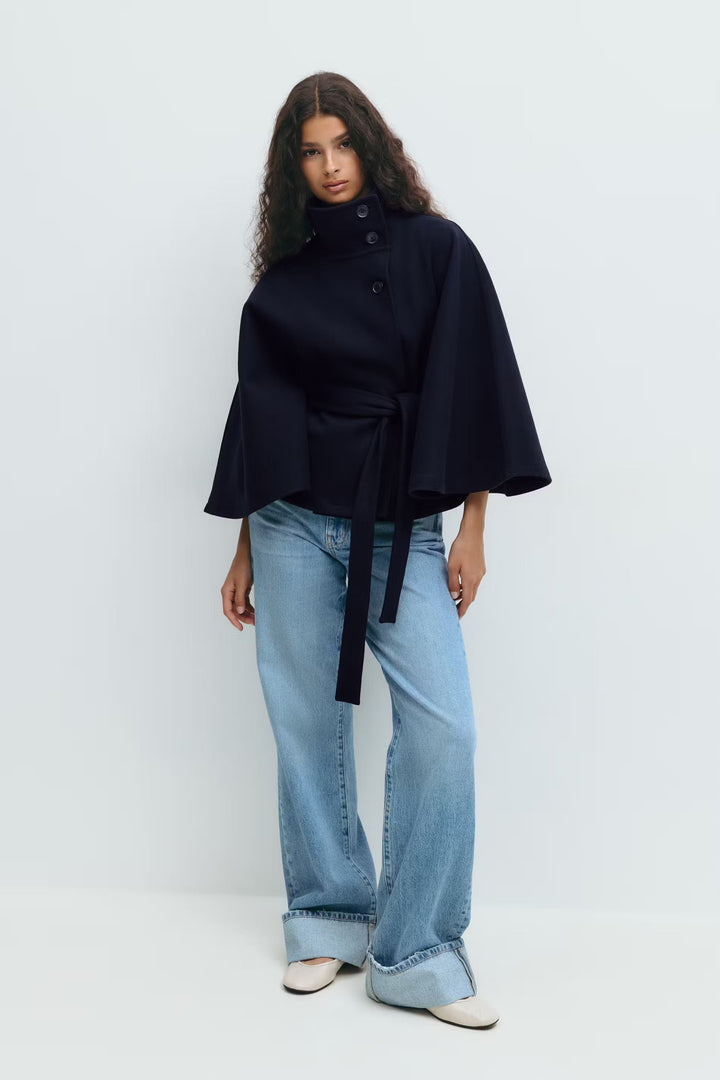 Lyse Paris – Manteau Élégant pour Femmes avec Ceinture et Col Haut