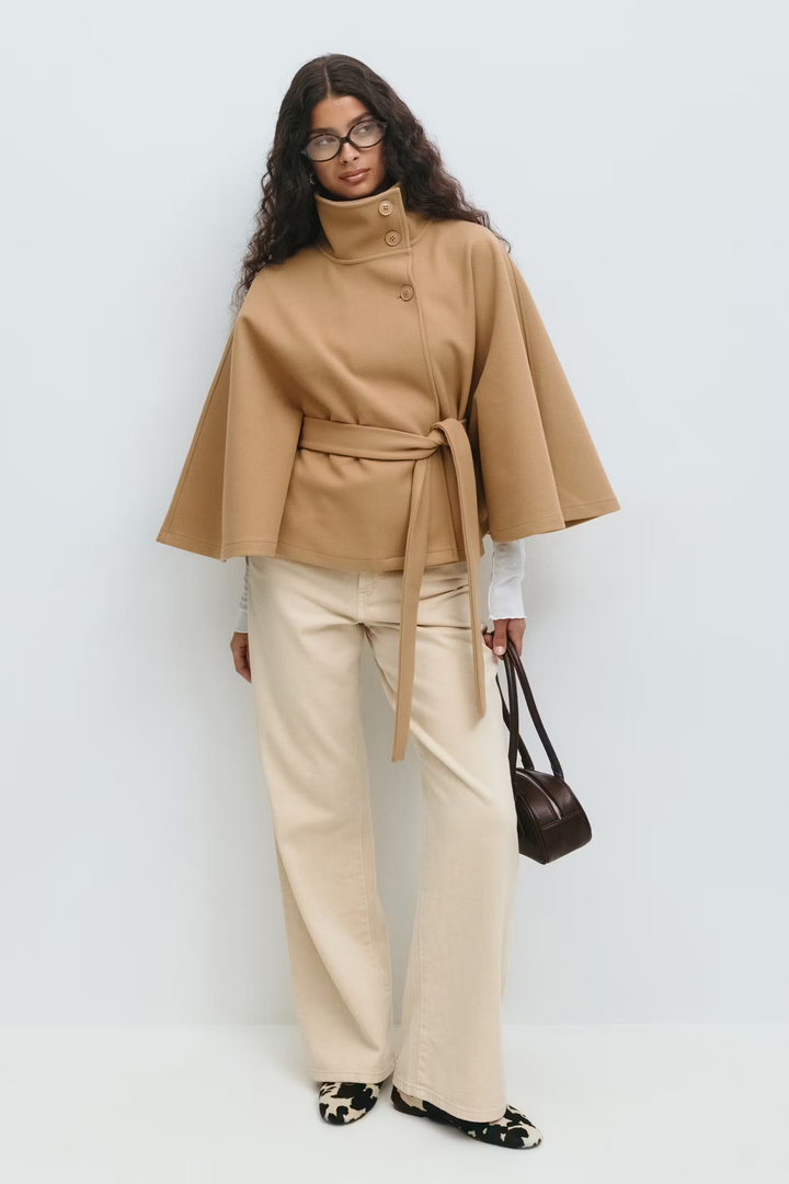 Lyse Paris – Manteau Élégant pour Femmes avec Ceinture et Col Haut