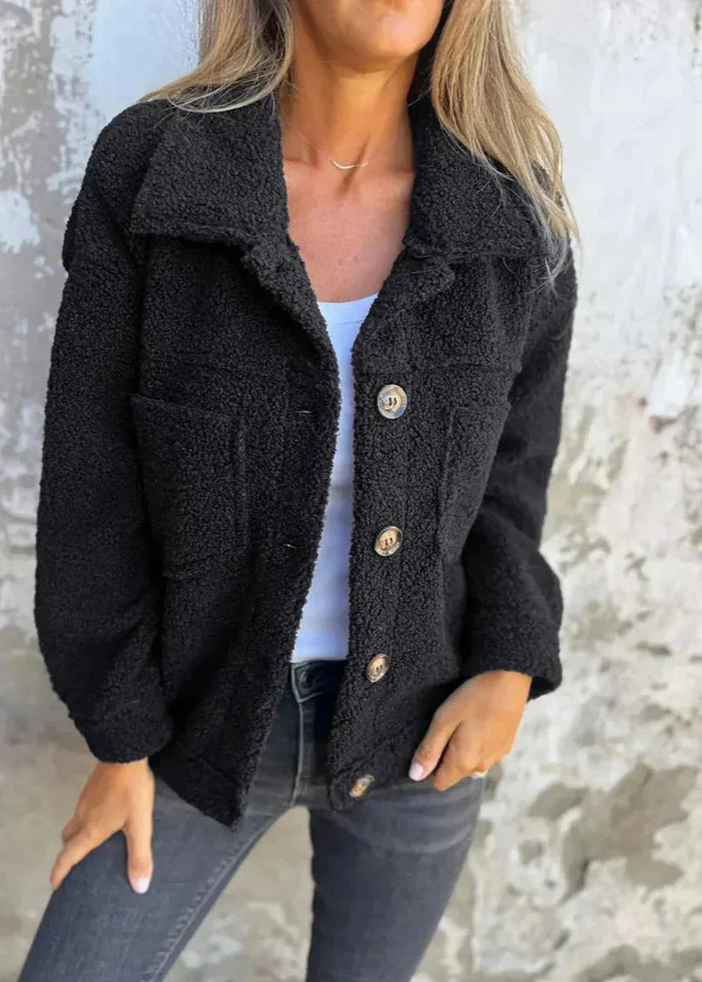 Lyse Paris – Veste en Polaire Douce avec Boutons