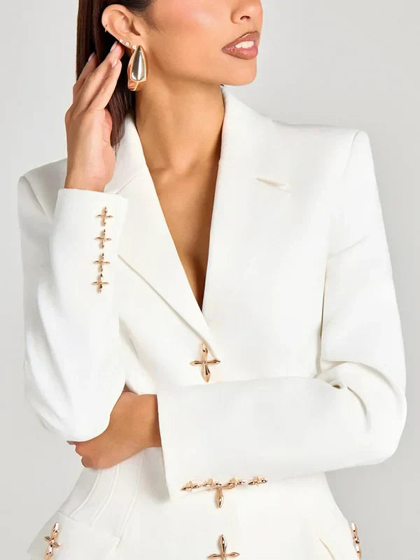 Lyse Paris - Blazer bianco a un bottone