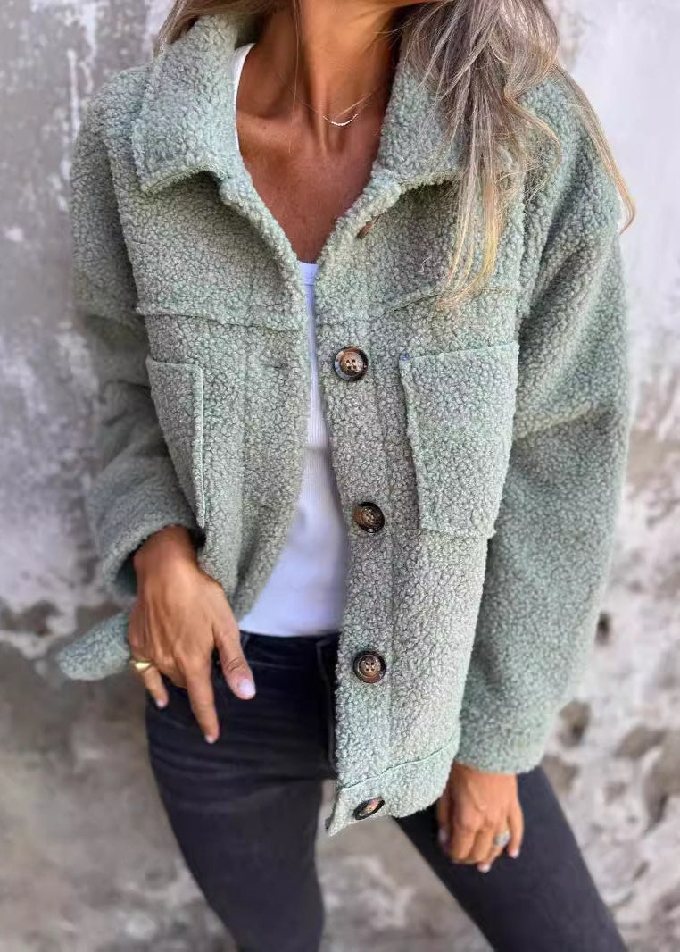 Lyse Paris – Veste en Polaire Douce avec Boutons