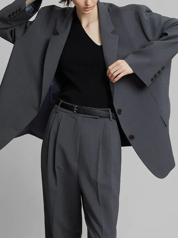 Ivano Milano™ | Blazer Grigio Oversize