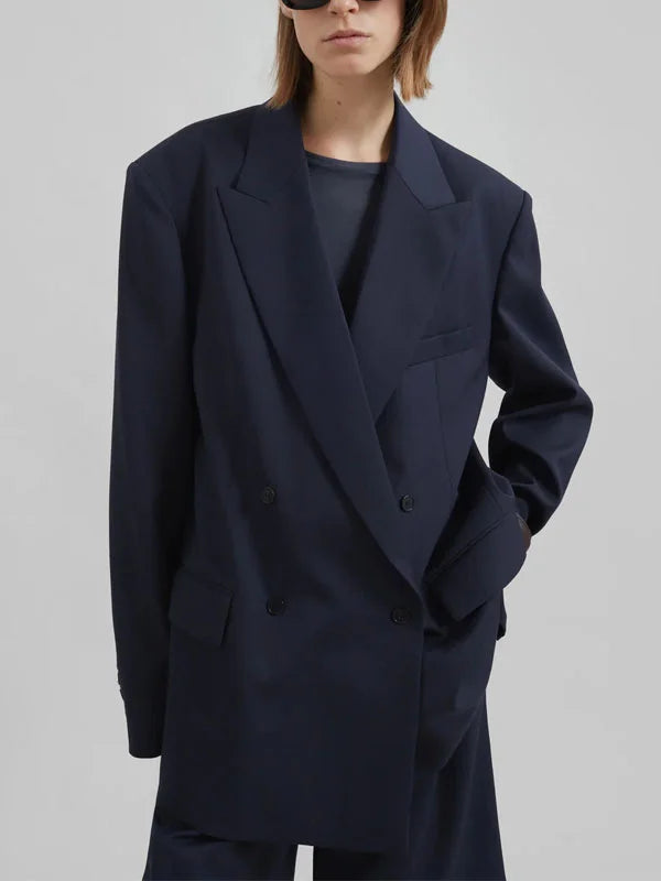 Ivano Milano™ | Blazer Doppiopetto Blu Navy