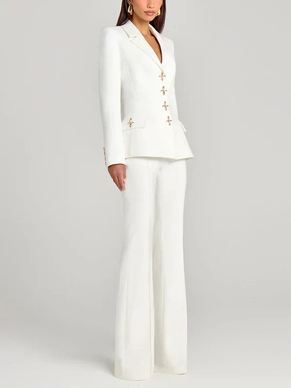 Lyse Paris - Blazer bianco a un bottone