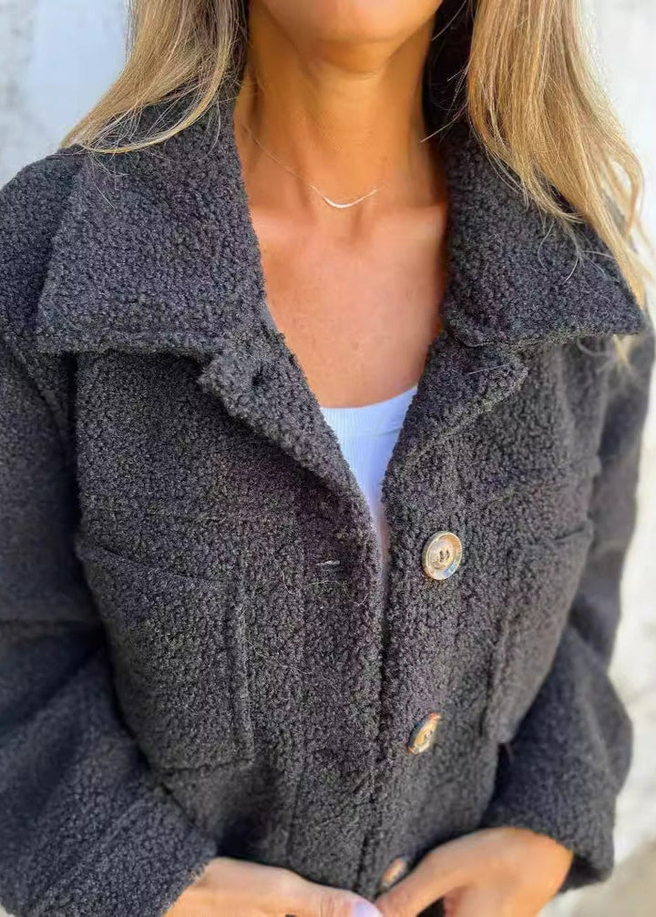 Lyse Paris – Veste en Polaire Douce avec Boutons