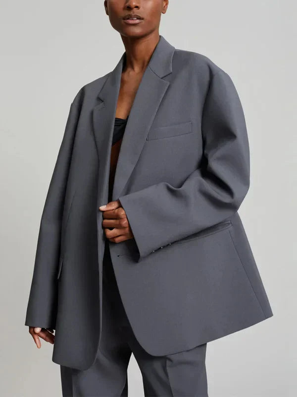 Ivano Milano™ | Blazer Grigio Oversize