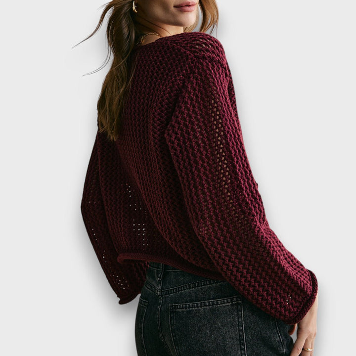 Ivano Milano™ | Cardigan in Rosso Borgogna