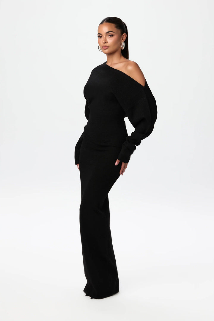 Lyse Paris  – Robe Maxiknit Selma à Épaules Nues