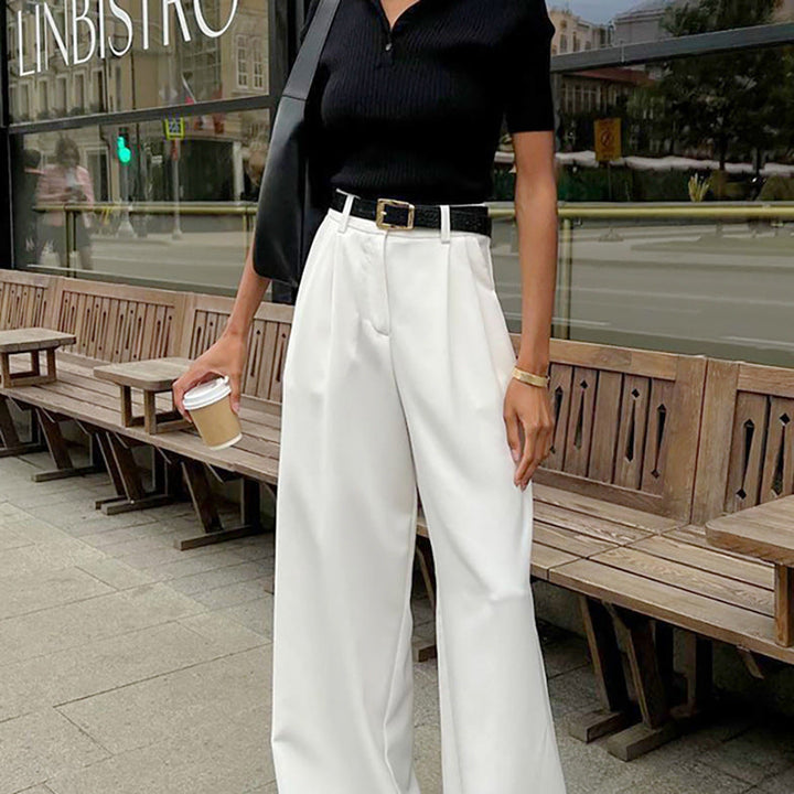 Lyse Paris – Pantalon Palazzo Blanc Élégance