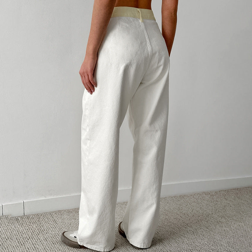 Lyse Paris – Pantalon Taille Haute Contrasté