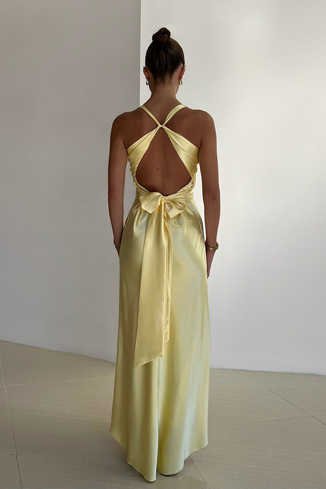 Lyse Paris - Robe Halter en Satin Ruth