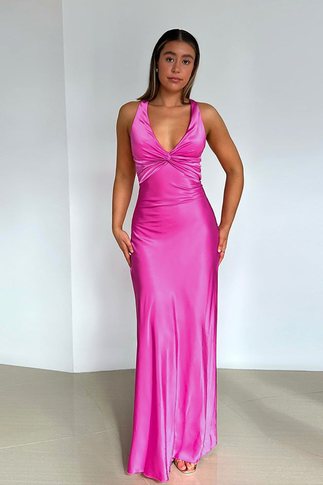 Lyse Paris - Robe Halter en Satin Ruth