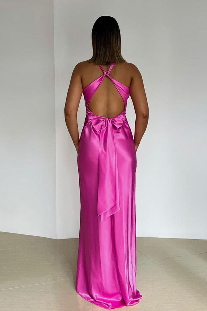 Lyse Paris - Robe Halter en Satin Ruth