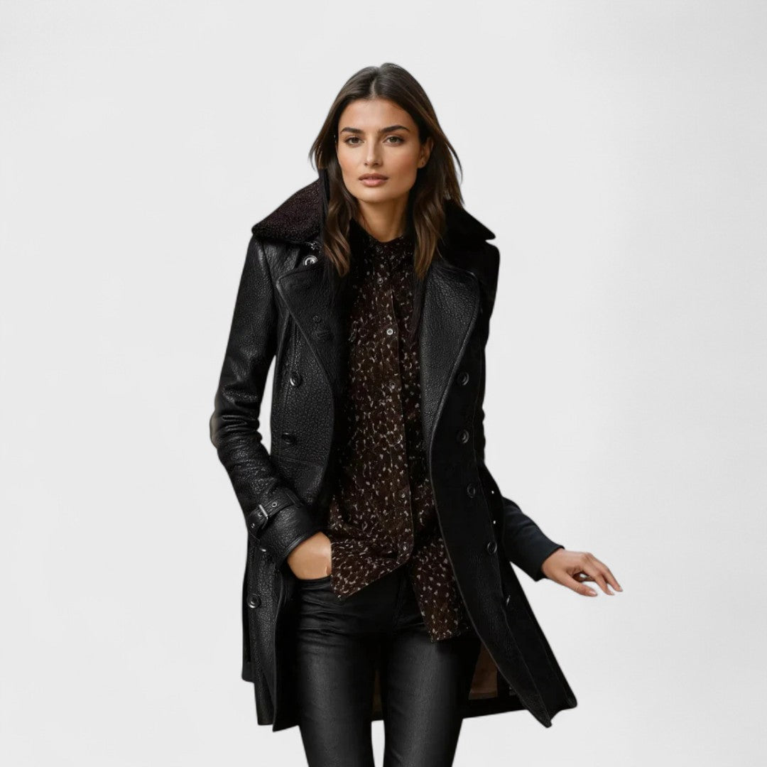 Ivano Milano™ | Elegante Cappotto 3/4 in Pelle