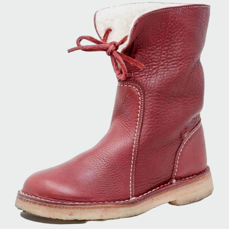 Ivano Milano™ | Scarpe da uomo in pelle impermeabili con rivestimento in lana