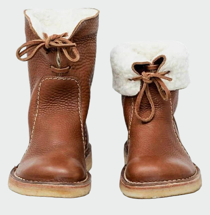 Ivano Milano™ | Scarpe da uomo in pelle impermeabili con rivestimento in lana