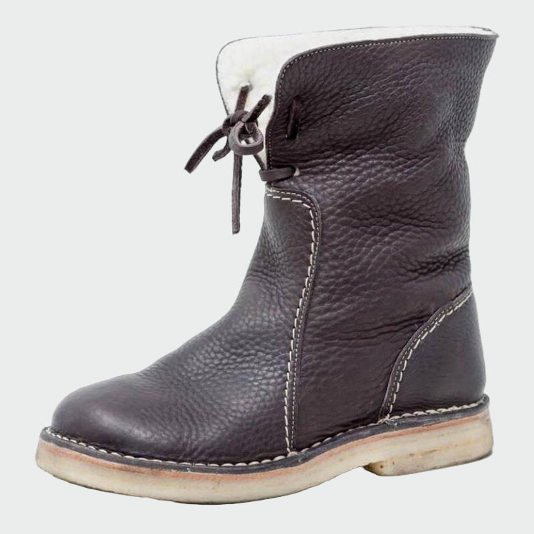 Ivano Milano™ | Scarpe da uomo in pelle impermeabili con rivestimento in lana