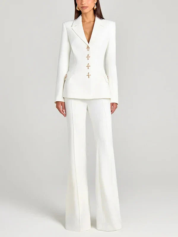 Lyse Paris - Blazer bianco a un bottone