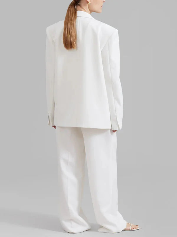 Ivano Milano™ | Blazer Bianco Oversize Doppiopetto