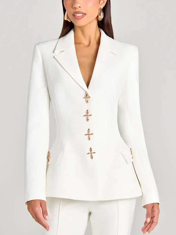 Lyse Paris - Blazer bianco a un bottone