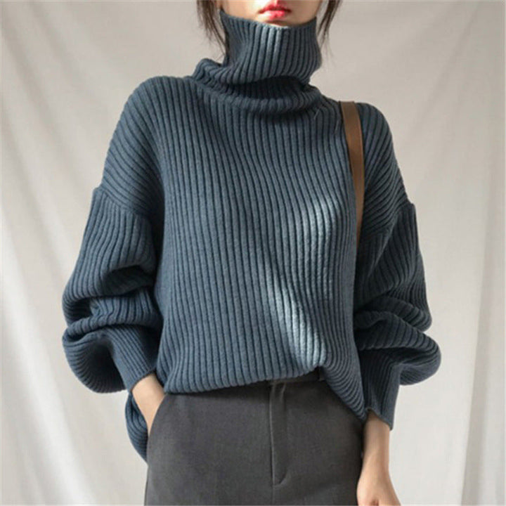 Ivano Milano™ | Pullover di lusso con colletto alto e maniche a palloncino