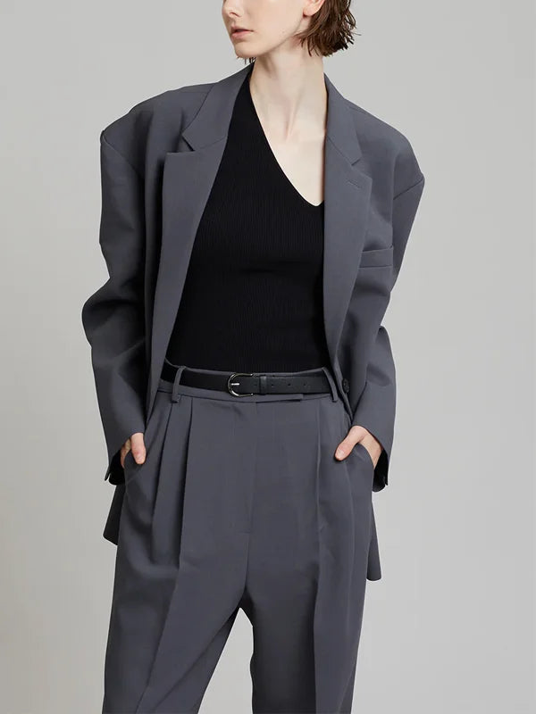 Ivano Milano™ | Blazer Grigio Oversize