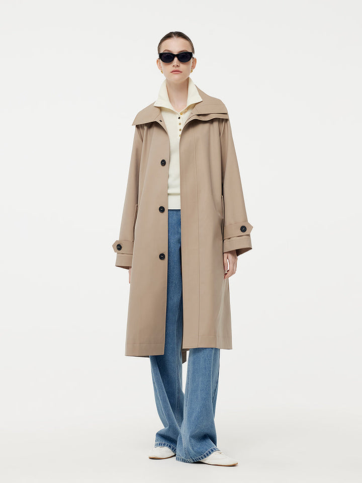 Lyse Paris – Trench Imperméable en Laine Mélangée