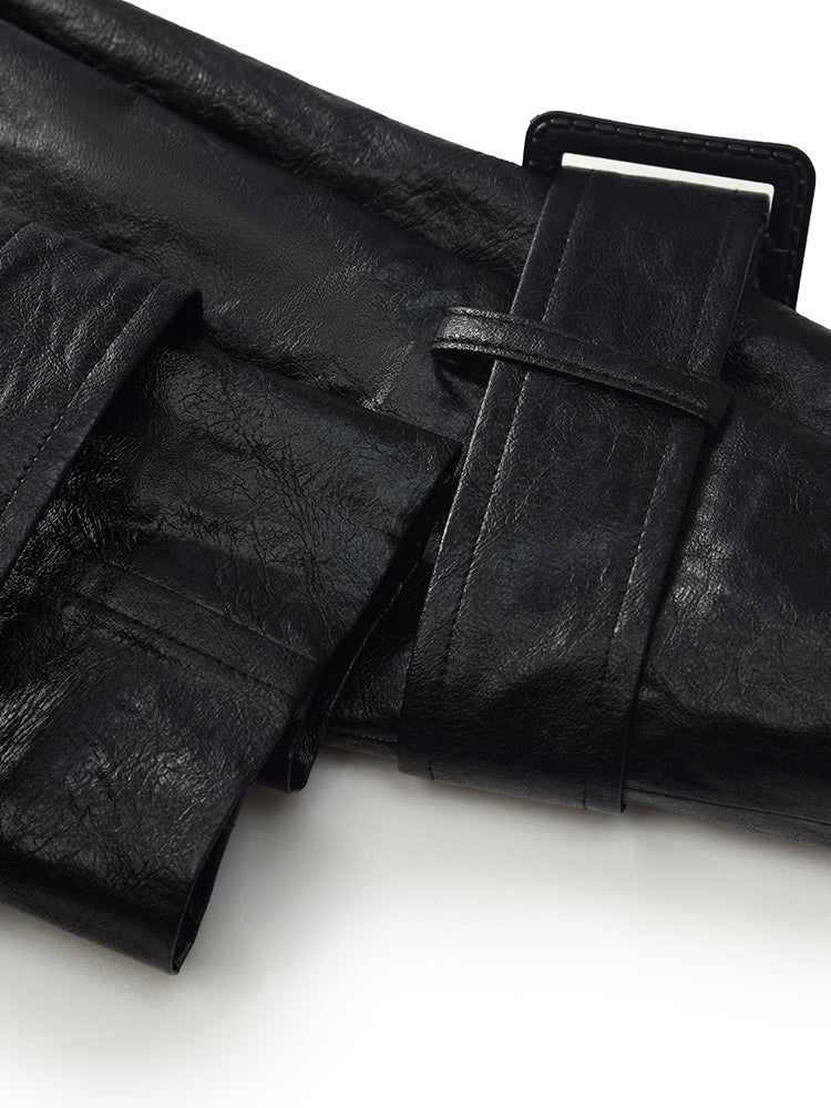 Lyse Paris – Trench Long en Cuir Synthétique