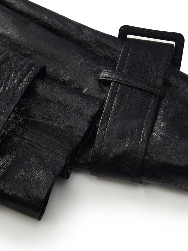 Lyse Paris – Trench Long en Cuir Synthétique