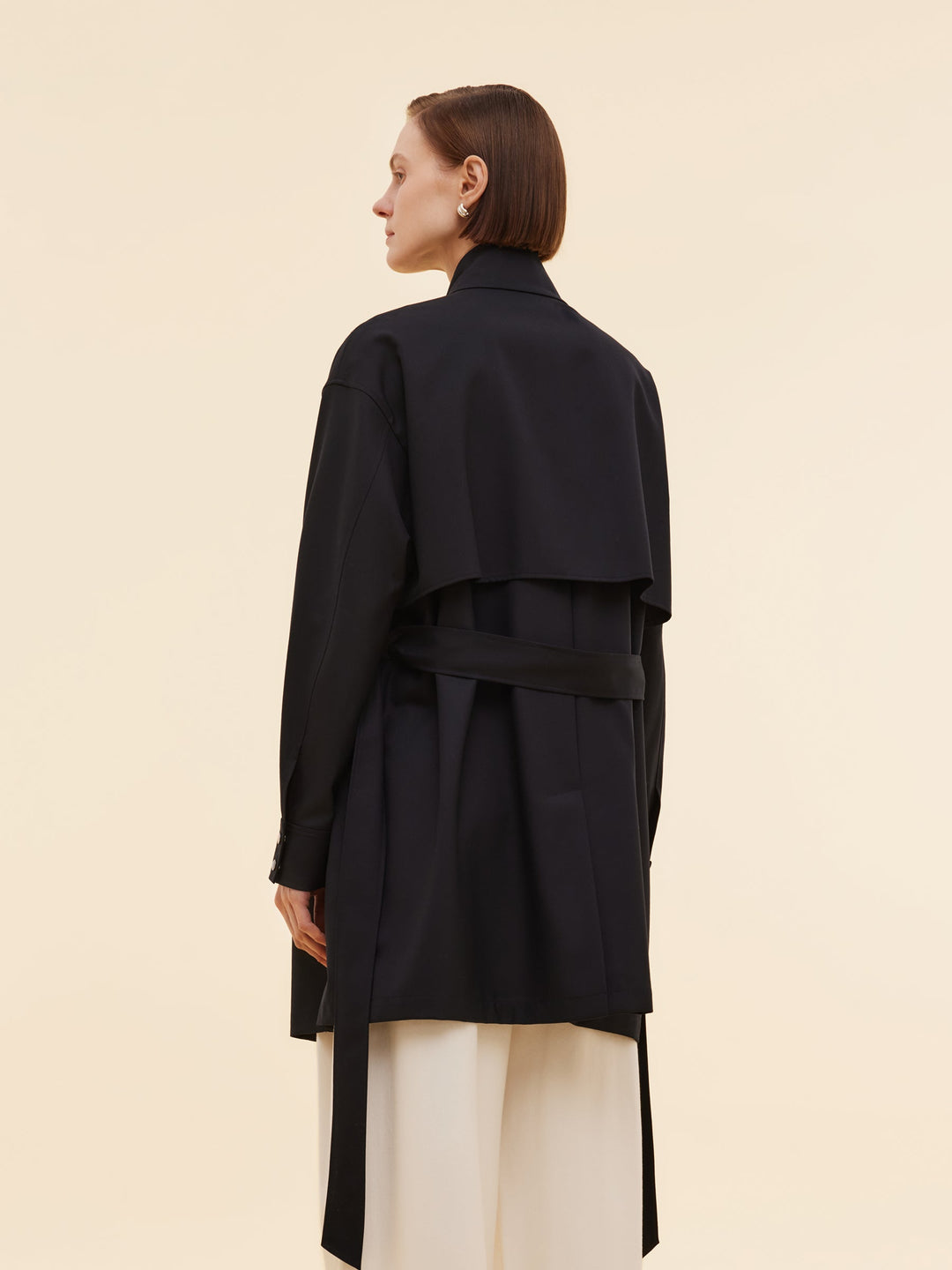 Lyse Paris – Trench en Laine Mélangée