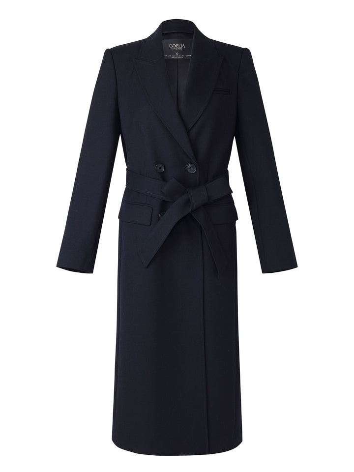 Lyse Paris – Trench à Col Tailleur en Laine Mélangée