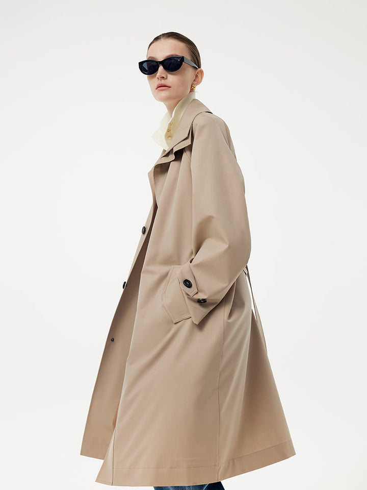 Lyse Paris – Trench Imperméable en Laine Mélangée