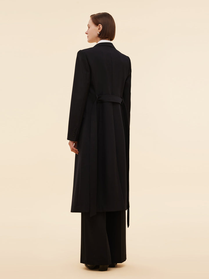 Lyse Paris – Trench à Col Tailleur en Laine Mélangée