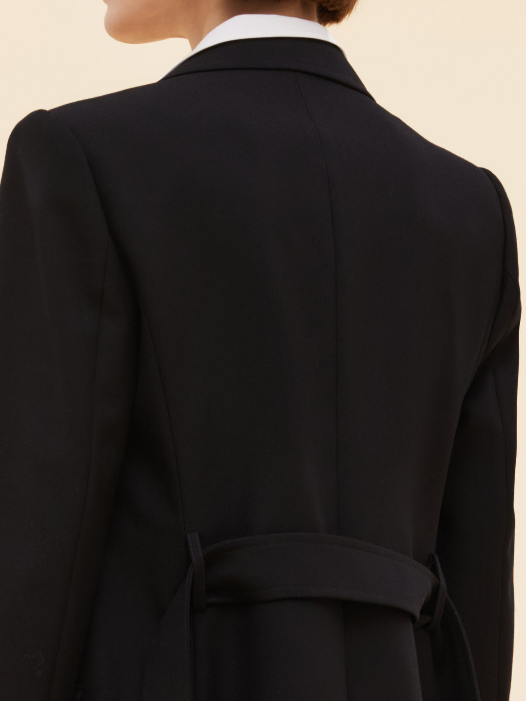 Lyse Paris – Trench à Col Tailleur en Laine Mélangée