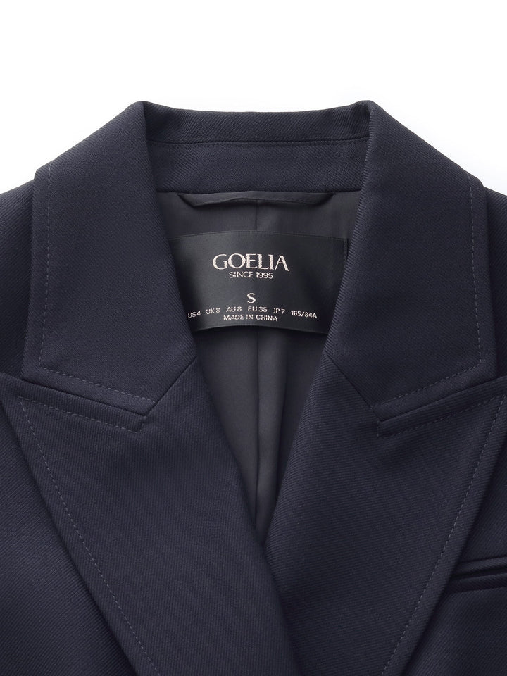 Lyse Paris – Trench à Col Tailleur en Laine Mélangée