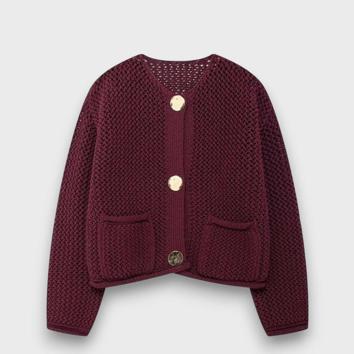 Ivano Milano™ | Cardigan in Rosso Borgogna