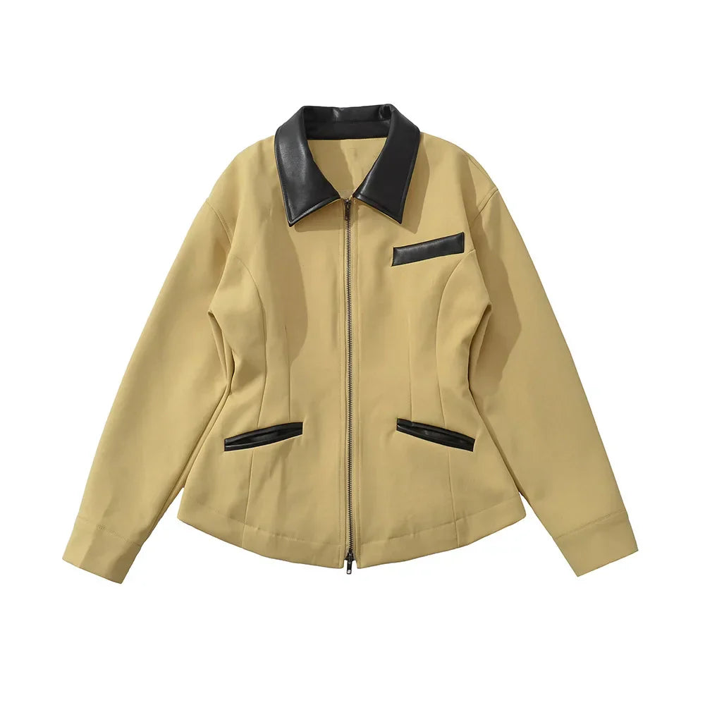 Lyse Paris | Veste Chic à Col en Cuir