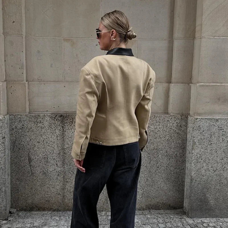 Lyse Paris | Veste Chic à Col en Cuir