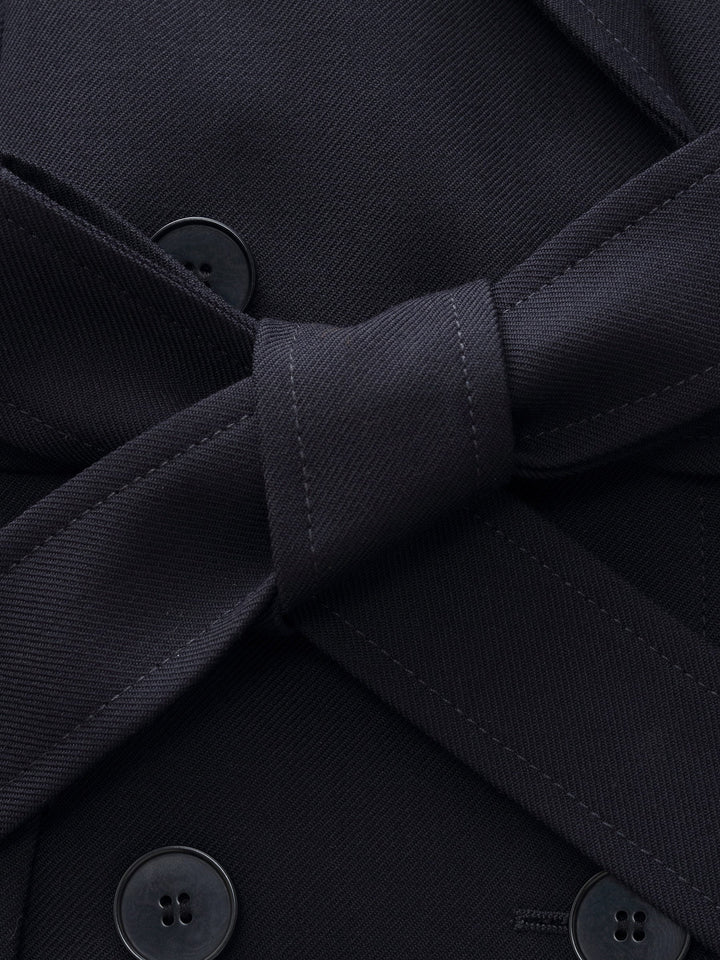 Lyse Paris – Trench à Col Tailleur en Laine Mélangée