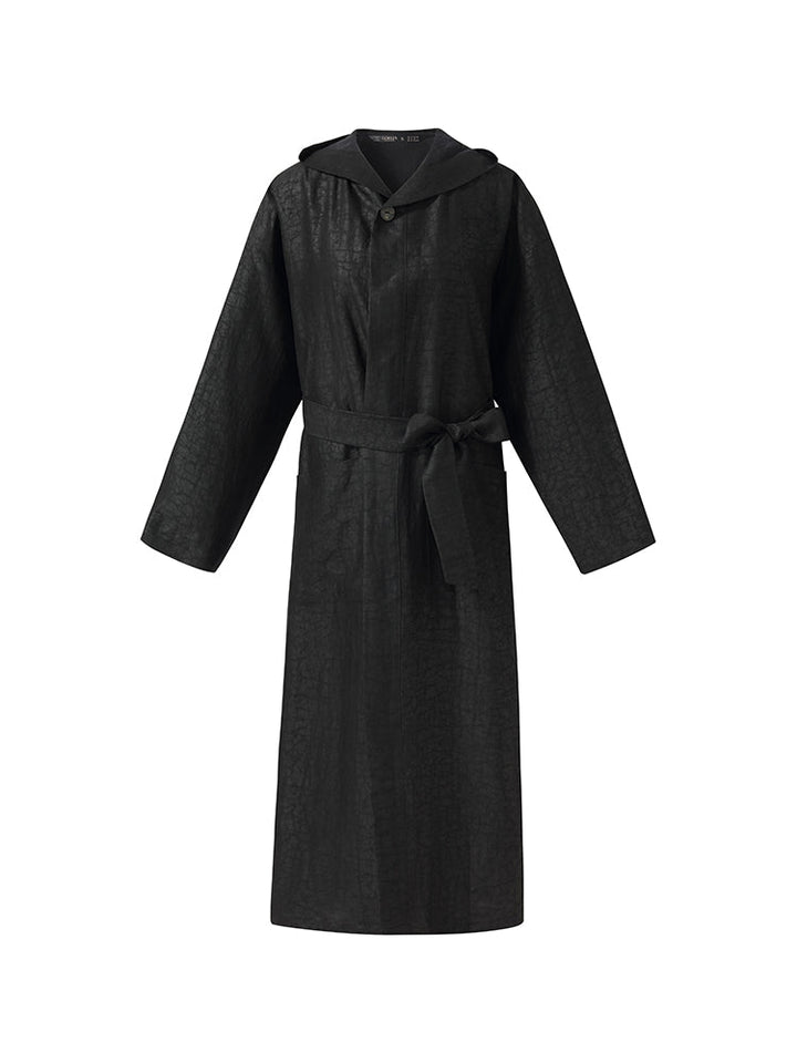 Lyse Paris – Trench à Capuche en Soie Xiang Yun