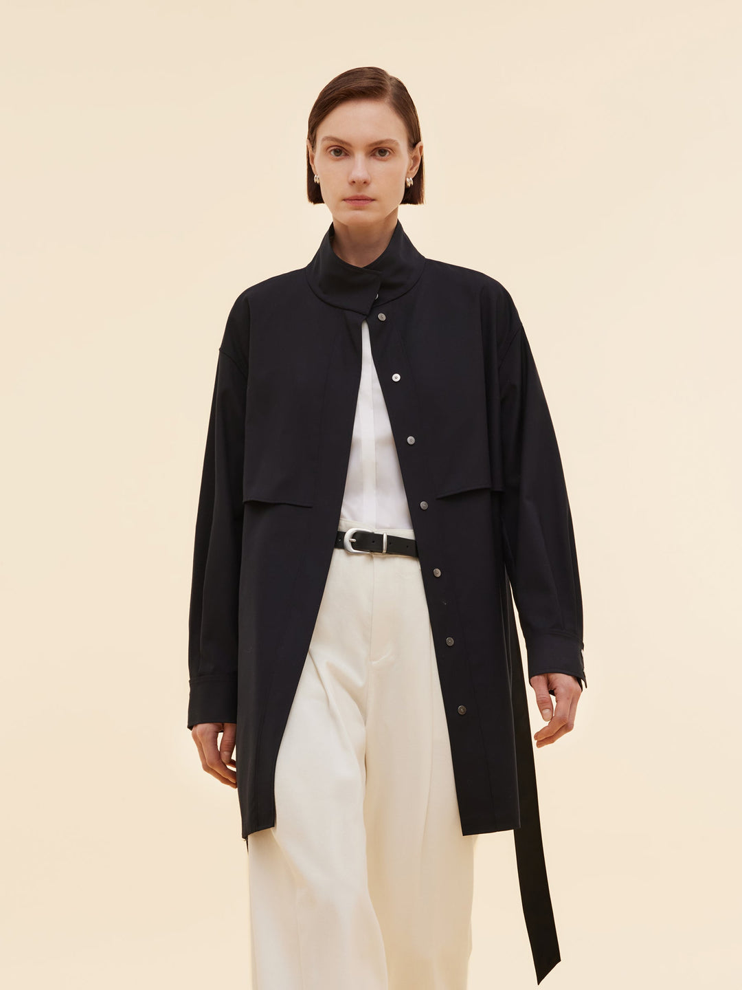 Lyse Paris – Trench en Laine Mélangée